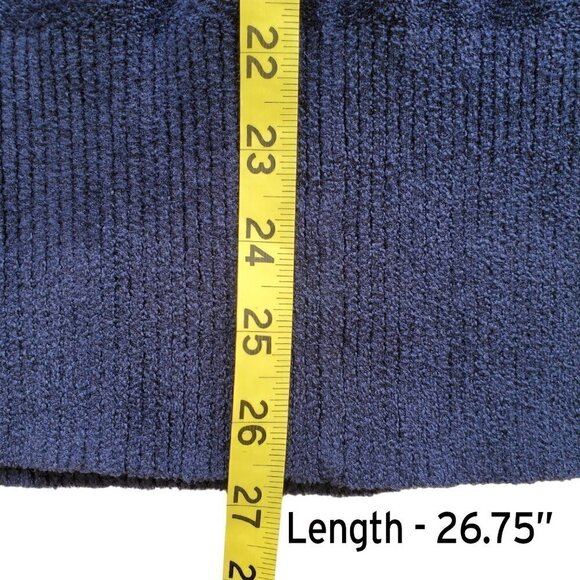 Aritzia Babaton Group Cozy Chenille Oversized Turtleneck Navy Blue Size M - Picture 13 of 16
